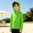 thumbnail image 2 of Bigetiay Sun UPF 50+ Beach Hooded Rash Guard for Boys – Long Sleeve Pullover Sun Shirt with Raglan Sleeves for Kids, Size 6-7 Years, 2 of 6