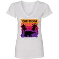 thumbnail image 3 of Inktastic California Sunset Vacation Beach Women's V-Neck T-Shirt, 3 of 5