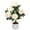 white 2pcs, variant on Set of 2 Artificial Curled Pink Rose Trees - Lifelike Silk Blooms in White Pots for Indoor/Outdoor Home, Office, Porch & Patio Decor