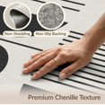 thumbnail image 6 of ODIKA 3'x5' Washable Accent Rug Pet Friendly, Non-Shedding Mat Black White Geometric Design Elegant Symmetry with Bold Circular Motifs for Bedside, Nursery Room, 6 of 7