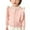 Pink, variant on QQAMB Girls Cardigan Sweater Button Down Crewneck Cute Ruffle Long Sleeve with Pockets Solid Color Knit Tops