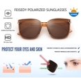 thumbnail image 4 of Gafas de sol FEISEDY unisex polarizadas vintage de gran tamaño cuadradas, 4 of 7