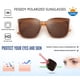 thumbnail image 4 of Gafas de sol FEISEDY unisex polarizadas vintage de gran tamaño cuadradas, 4 of 7