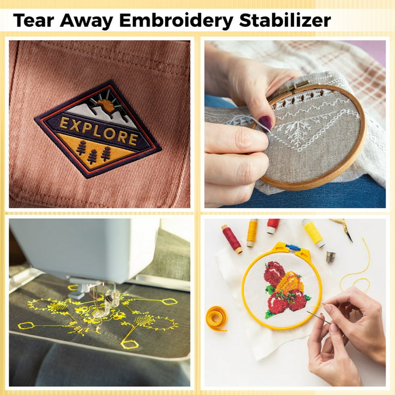 Black Cutaway Embroidery Stabilizer by Threadart | Heavy Weight 3.2 oz |  15 x 25 yd Roll | For Machine Embroidery