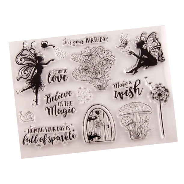 Sellos Transparentes para Hacer Tarjetas Sello de Elaboración de Patrones de Flores para Hacer Tarjetas