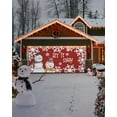 thumbnail image 4 of Christmas Garage Door Banner Cover 6 x 13 ft, Christmas Snowman Rustic Red Wood Grain Christmas Garage Door Decorations Holiday Christmas Backdrop Decor for Winter New Year Xmas Party, 4 of 6