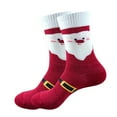 thumbnail image 2 of Voncos Female Christmas Santa Claus Mid-Calf Socks - Multicolor Cute Festive Acrylic Socks, One Size Holiday Gift for Women, 2 of 4