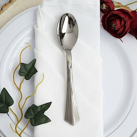 Glass Silver Plated Spoon - BalsaCircle 25 pcs 6.25