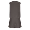 thumbnail image 6 of Cutuoiiu Women's Casual Solid Color Cotton Linen V-Neck Sleeveless Top & Shorts 2 Piece Set with Pockets and Button for Spring & Summer Gifts, 6 of 9