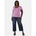 thumbnail image 2 of Terra & Sky Women’s Plus Rib Tee, Sizes 0X-5X, 2 of 5