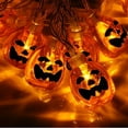 thumbnail image 4 of DYstyle Halloween Indoor Party Bar Halloween Decoration Skeleton Skull String Lights LED Pumpkin Lights Waterproof Battery Operated Halloween Lights, 4 of 4