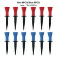 thumbnail image 4 of facefd Lot de 12 T-Shirts de Golf Balle en Plastique Support Stable Portable Réutilisable Extérieur Intérieur Accessoires de Pratique de Golf Apprenants 6 Pcs Rouge+6 Pcs Bleu 76mm, 4 of 5