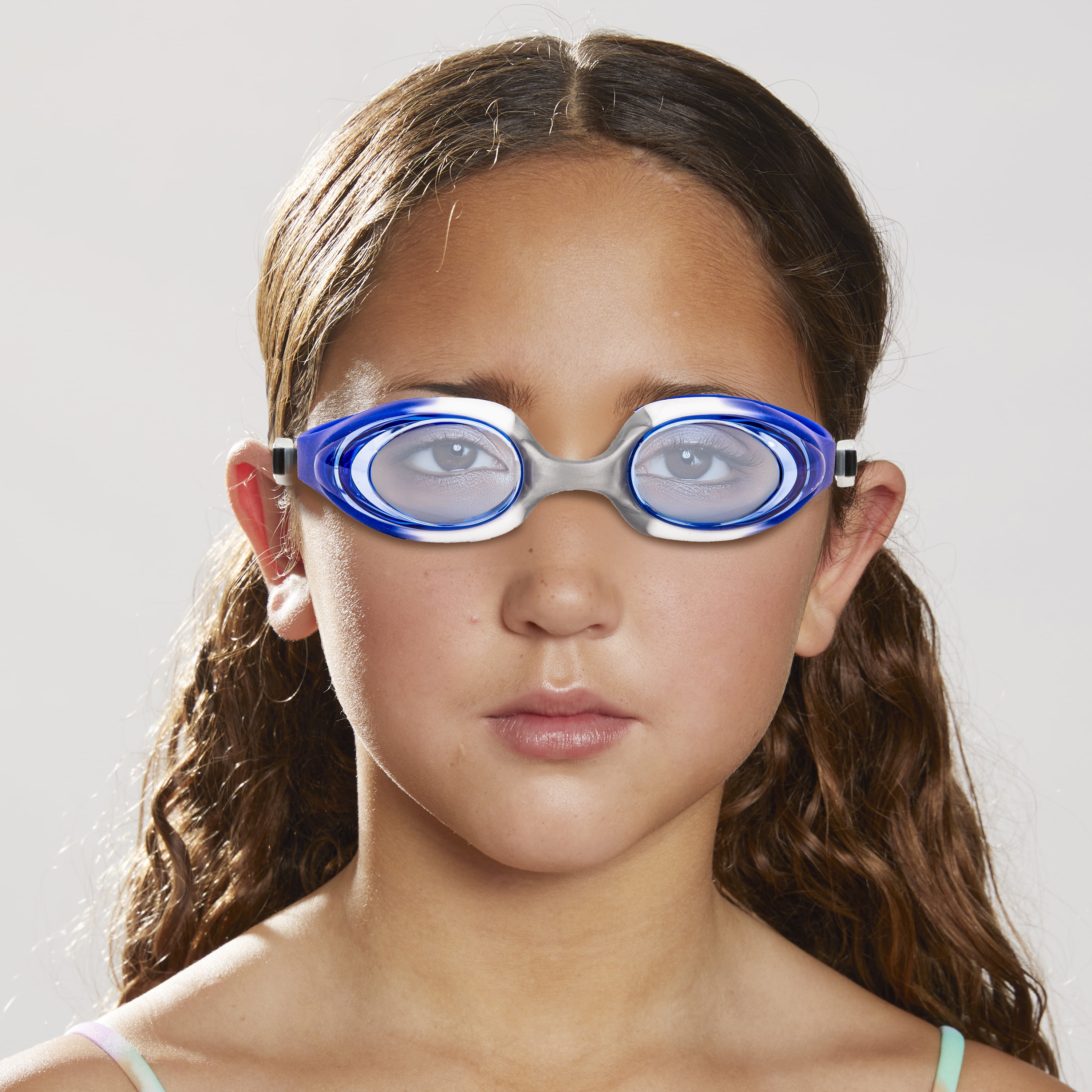 Dolfino Youth Challenger Swimming Sport Silicone Goggles, Blue