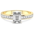 thumbnail image 3 of 1 Carat IGI Certified Emerald Shape Lab Grown Diamond Engagement Ring | 14K Yellow Gold |Charm Of Love Eternity Diamond Ring | FG-VS1-VS2 Quality Friendly Diamonds, 3 of 4
