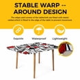 thumbnail image 4 of Red Black Geometric Table Cloths for 6 Foot Rectangle Tables, Abstract Art Modern Line Patio Waterproof Elastic Fitted Tablecloths, Washable Rectangular Table Cover for Camping, 4 of 8