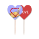 thumbnail image 1 of Día de San Valentín Palillos de dientes bandera etiqueta de amor selección de pastelitos, 1 of 4