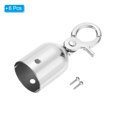 thumbnail image 3 of Uxcell 1.1"x3" Stanchion Rope End Stopper, 6 Pack Cord End Caps Barrier Rope End Cap Snap Hooks, Silver, 3 of 6