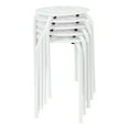 thumbnail image 5 of Norwood Commercial Furniture Plastic Stack Stool - White Seat with White Legs - 17.75 inch Seat Height, 5 of 7