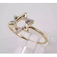 thumbnail image 5 of Valentine Gift For Her 1Ct Round Lab Created Diamond Star of David Wedding Ring 14K Yellow Gold Plated, 5 of 5