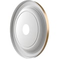 thumbnail image 4 of Ekena Millwork 19"OD x 3 1/2"ID x 1 1/2"P Traditional Thermoformed PVC Ceiling Medallion (Fits Canopies up to 11 1/2"), Metallic Gold Rush, 4 of 10