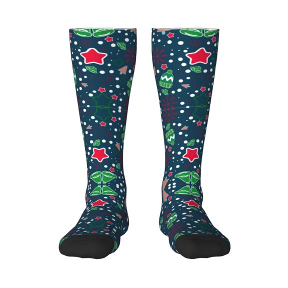 Logiee Christmas Print Gift Stocking Stuffers,Adult Stockings,Novelty Socks,Funny Socks Birthday Running Walking Sleeping