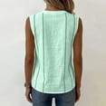 thumbnail image 4 of Womens Summer Tank Tops, Sleeveless Shirts for Women Casual Solid Color Button Down Dressy Blouses Mothers Gifts, 4 of 6
