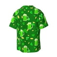 thumbnail image 2 of Xecao offers the St Patrick's Day2 for Men's Casual Short-sleeved Shirt, a button-up collared shirt with a pocket, perfect for beach vacations and yacht travel in the 3X-Large size., 2 of 7