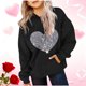 thumbnail image 1 of Sudadera con capucha para niños, camiseta de manga larga con estampado de cuello redondo para niños y niñas mayores, sudadera con capucha, top de poliéster para niña, 1 of 5