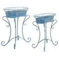 thumbnail image 4 of Safavieh Hendrick Outdoor Patio Planters - Antique Blue, 4 of 9