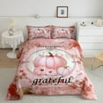 thumbnail image 2 of Manfei Thanksgiving Day Bedding Sets Full with Comforter,Autumn Harvest Pumpkin Duvet Insert,Maple Leaves Leaf Comforter Sets Full Size,Super Cozy Bedroom Decoration Reversible,3pcs, 2 of 8
