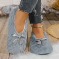thumbnail image 2 of Slipper Socks for Women with Grippers Non Slip Fuzzy Socks Bowknot Fluffy Winter House Shoes, 2 of 9