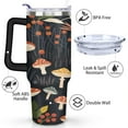 thumbnail image 3 of Kawaii Cottagecore 40oz Mushroom Cup - Double Wall Design - Leakproof Lid with Handle, 3 of 7