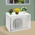 thumbnail image 2 of ToppiJoy Air Conditioner Fence for Outdoor Units, 100*50*70cm Aluminum Alloy Pool Equipment Enclosure Panels, Privacy Fence Cover with Top Panel, Trash Can Privacy Fence(White), 2 of 29