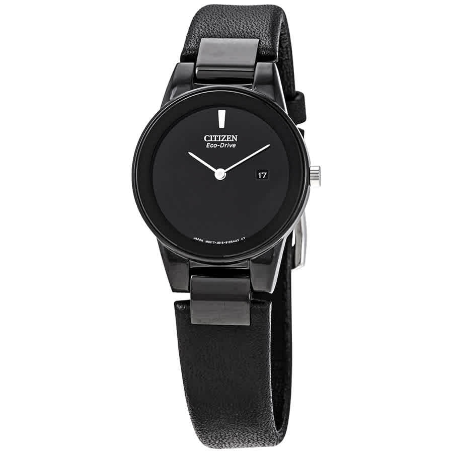 CITIZEN Women's Eco-Drive Axiom GA1055-06E Black Leather Eco-Drive Fashion Watch - Walmart.com
