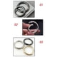 thumbnail image 4 of Llavero con hebilla redonda de metal | Círculo dividido de hierro abierto para llaves, bolsas, correas, equipaje | Accesorio organizador multiusos para llaveros, fundas | Paquete individual de metal, 4 of 7