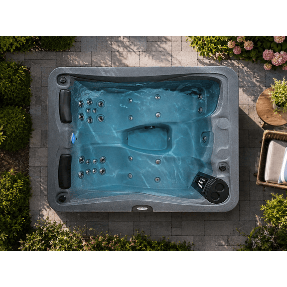 Hydro Spas 3-Person Rectangular Hot Tub HYD-275 with 28 Therapy Jets and Digital Controls, Gray