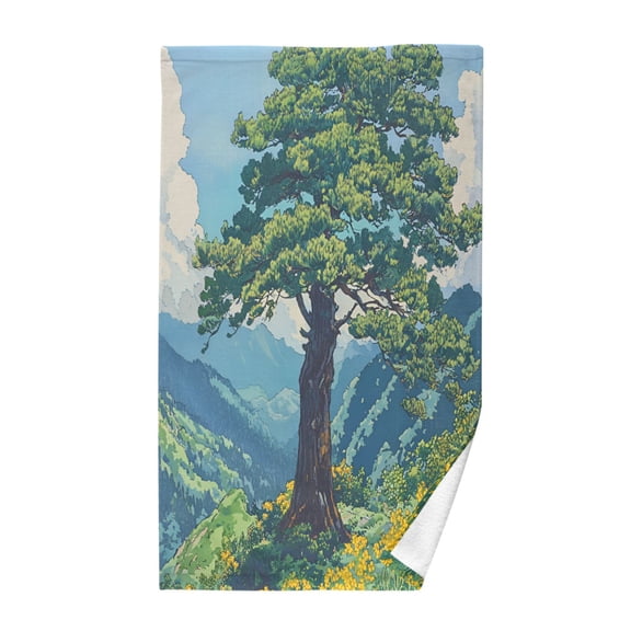 Yayeee 100% Cotton Hand Towels for Bathroom 16" x 28" Soft Absorbent Kitchen Towel, Blue Mountain