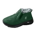 thumbnail image 6 of Womens Snow Boots Casual Furry Lined Slip on Booties Platform Loafers Antislip Winter Outdoor Walking Shoes Green Size 9, 6 of 6