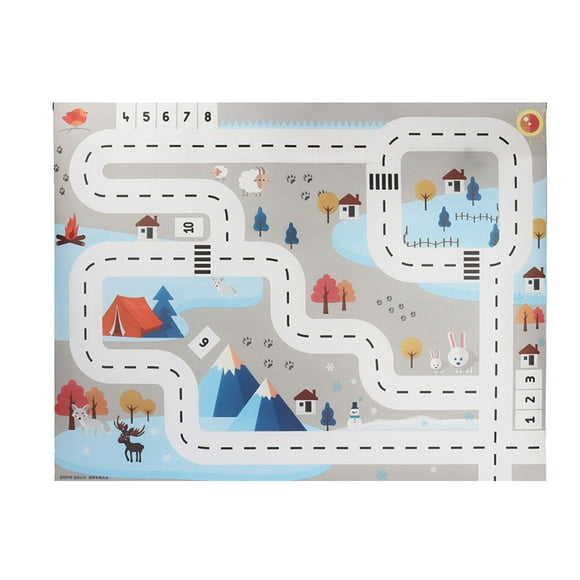 Tapete de juego de transporte creativo, tapete de juego divertido, tapete de suelo de tráfico vial, tapete de rompecabezas, juguete para gatear, tapete de juego para el hogar, bebés, niños y bebés
