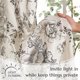 thumbnail image 4 of Cortinas Jinchan de Lino con Estampado Floral, 60 cm, Estilo Rústico, 2 Paneles, 4 of 9