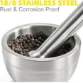 thumbnail image 7 of Stainless Steel Mortar and Pestle Set, 12×10cm Spice Grinder, Garlic and Herb Crusher, Handheld Non-Slip Pestle for Kitchen, White Elephant Gifts for Adults, 7 of 7