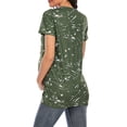 thumbnail image 2 of WAJCSHFS Maternity Clothes Spring And Summer Women's Maternity Tops Shirts Pleat Peplum Hem Summer Pregnancy Blouse Tee Tunic with Outside Drawcord (Green,XXL), 2 of 4
