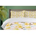 thumbnail image 4 of Ambesonne Kitchen Duvet Cover Sets, Tea Time Cups Flowers, 2-King, Turquoise Yellow, 4 of 7