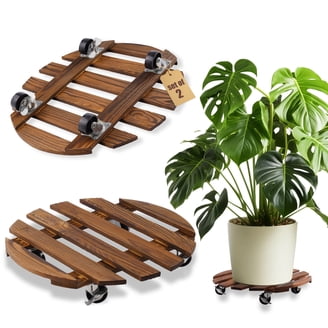 Ronde Plantenhulp Met Wielen – Transparante Acryl Plantenroller, 20 Cm, Voor Binnen En Buiten, Geschikt Voor Zware Potten En Bomen