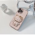 thumbnail image 4 of Funda de teléfono de Tpu con soporte 3d de Hello Cat Kitty para Iphone 14 13 12 11 Pro Max con espejo para mujer a la moda 2023 nuevo, 4 of 4