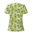thumbnail image 5 of Wukai Cute Dinosaurs Cartoon Casual V-Neck Graphic Tees for Women: Lightweight and Breathable Summer Tops with Stylish Design-Small, 5 of 8