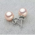 thumbnail image 5 of K-KED 925 Silver 8/10/12/14mm Round Natural multicolor Shell Pearl Stud Post Earrings-White-8 mm, 5 of 7
