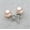 Pink, variant on 925 Silver 8/10/12/14mm Round Natural multicolor Shell Pearl Stud Post Earrings-Pink-12 mm