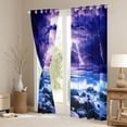 thumbnail image 3 of Homewish Female Men Women Abstract Gradient Lightning Curtains Pack of 2 (42x84 Each),Natural Disaster Curtains Blackout,Ocean Beach Bedroom Curtains,Breathable Home Decor, 3 of 6