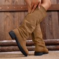 thumbnail image 5 of Womens Casual Winter Knee High Boots Low Heel Suede Sleeve Comfortable Versatile Shoes Low Heel Fall Slouchy Winter Boots, 5 of 6